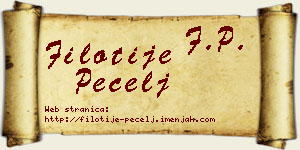 Filotije Pecelj vizit kartica
